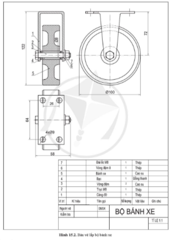 Giải Công nghệ 10 Bài 15: Bản vẽ lắp - Cánh diều (ảnh 1)