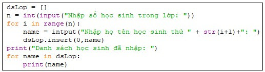 Lý thuyết Tin học 10 Bài 23: Một số lệnh làm việc với dữ liệu danh sách - Kết nối tri thức  (ảnh 1)