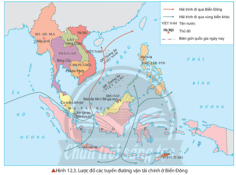 Lý thuyết Lịch Sử 11 Chân trời sáng tạo Bài 12: Vị trí và tầm quan trọng của Biển Đông