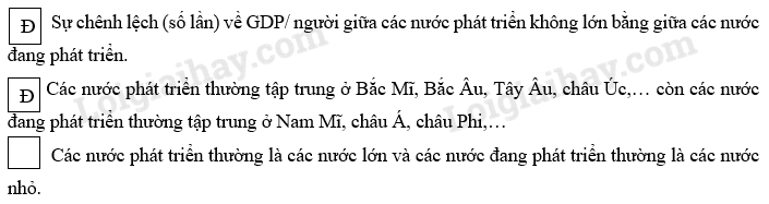 SBT Địa lí 11 Bài 1: Sự tương phản về trình độ phát triển kinh tế - xã hội của các nhóm nước | Giải SBT Địa lí lớp 11 (ảnh 9)