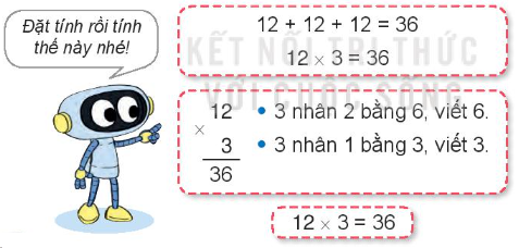 Lý thuyết Nhân số có hai chữ số với số có một chữ số (Kết nối tri thức 2022) hay, chi tiết | Toán lớp 3 (ảnh 2)