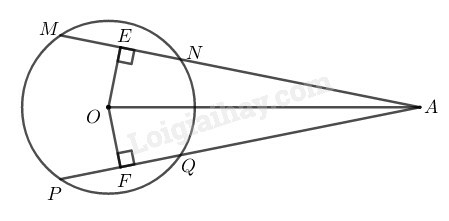 SBT Toán 9 Bài 3: Liên hệ giữa dây và khoảng cách từ tâm đến dây | Giải SBT Toán lớp 9 (ảnh 4)