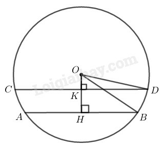 SBT Toán 9 Bài 3: Liên hệ giữa dây và khoảng cách từ tâm đến dây | Giải SBT Toán lớp 9 (ảnh 10)