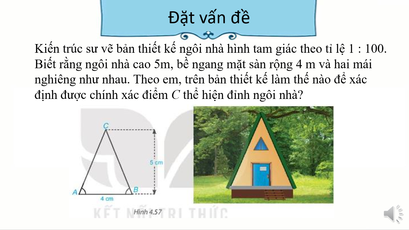 Giáo án điện tử Tam giác cân. Đường trung trực của đoạn thẳng | Bài giảng PPT Toán 7 Kết nối tri thứcv (ảnh 1)