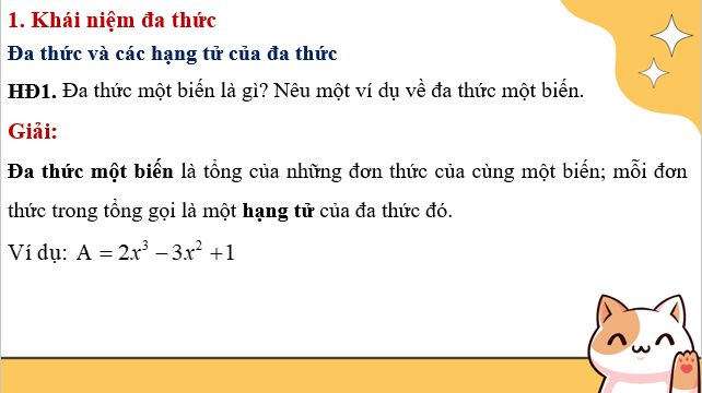 Giáo án điện tử Đa thức | Bài giảng PPT Toán 8 Kết nối tri thức (ảnh 1)