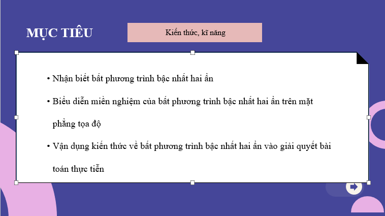 Giáo án điện tử Bất phương trình bậc nhất hai ẩn | Bài giảng PPT Toán 10 Kết nối tri thức (ảnh 1)