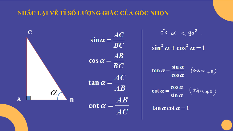 Giáo án điện tử Giá trị lượng giác của một góc từ 0 độ đến 180 độ | Bài giảng PPT Toán 10 Kết nối tri thức (ảnh 1)