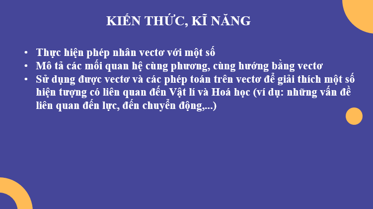 Giáo án điện tử Tích của một vecto với một số | Bài giảng PPT Toán 10 Kết nối tri thức (ảnh 1)