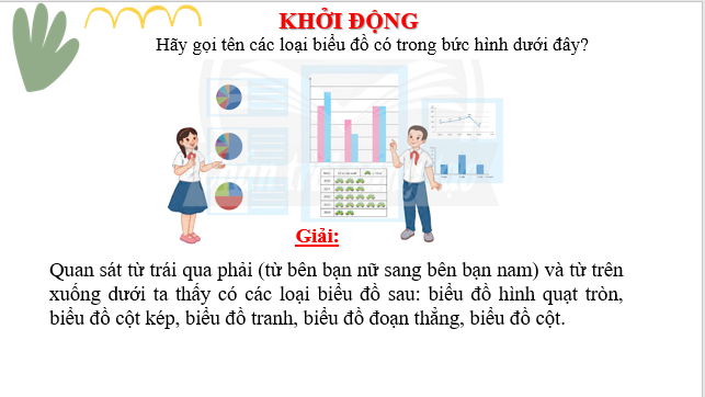 Giáo án điện tử Lựa chọn dạng biểu đồ để biểu diễn dữ liệu | Bài giảng PPT Toán 8 Chân trời sáng tạo (ảnh 1)