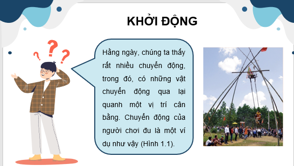 Giáo án điện tử Dao động điều hòa | Bài giảng PPT Vật lí 11 Cánh diều (ảnh 1)