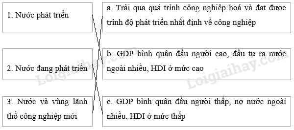 SBT Địa lí 11 Bài 1: Sự tương phản về trình độ phát triển kinh tế - xã hội của các nhóm nước | Giải SBT Địa lí lớp 11 (ảnh 2)