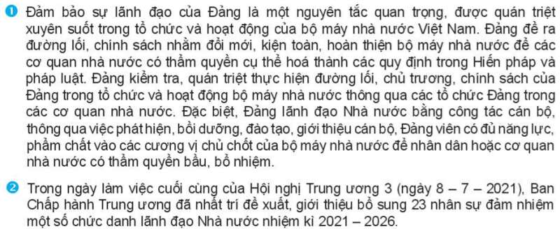 Pháp luật 10 Bài 20: Đặc điểm, nguyên tắc tổ chức và hoạt động của bộ máy nhà nước Cộng hòa xã hội chủ nghĩa Việt Nam | Kết nối tri thức (ảnh 1)