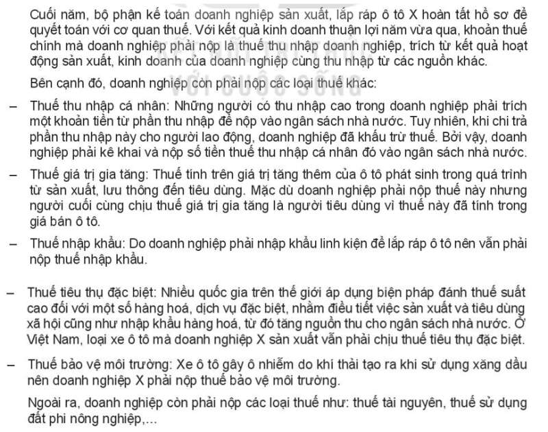 Kinh tế 10 Bài 6: Thuế | Kết nối tri thức (ảnh 3)