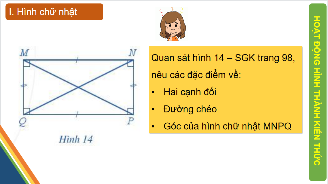 Giáo án điện tử Hình chữ nhật. Hình thoi| Bài giảng PPT Toán 6 (ảnh 1)