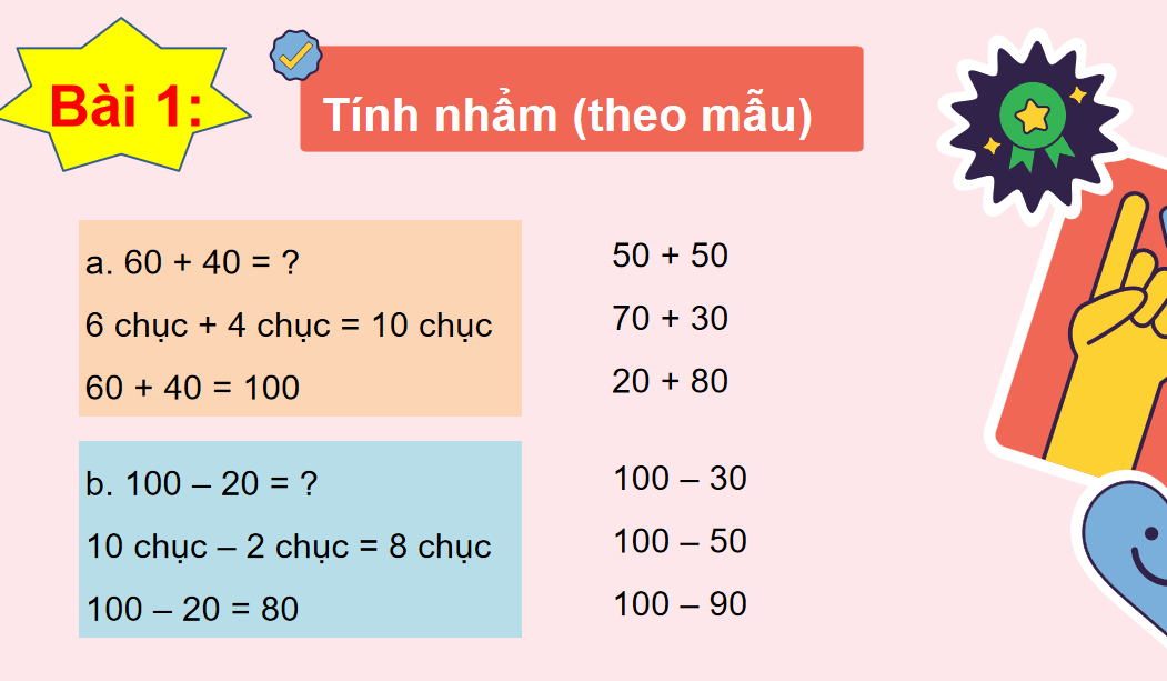 Giáo án điện tử Ôn tập phép cộng, phép trừ (không nhớ) trong phạm vi 100 | Bài giảng PPT Toán lớp 2 Kết nối tri thức (ảnh 1)