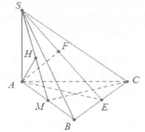 Bài tập Khoảng cách từ chân đường cao đến mặt phẳng bên có đáp án (ảnh 4)