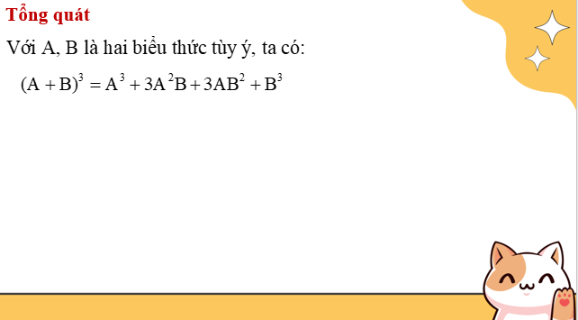 Giáo án điện tử Lập phương của một tổng. Lập phương của một hiệu | Bài giảng PPT Toán 8 Kết nối tri thức (ảnh 1)