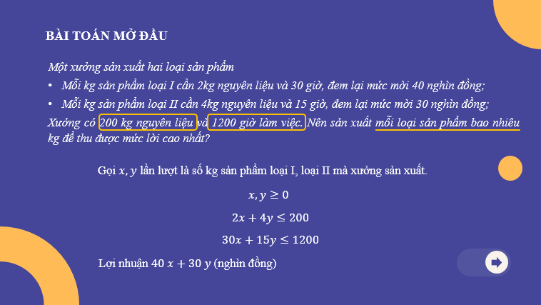 Giáo án điện tử Hệ bất phương trình bậc nhất hai ẩn | Bài giảng PPT Toán 10 Kết nối tri thức (ảnh 1)