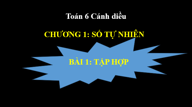 Giáo án điện tử Tập hợp | Bài giảng PPT Toán 6 Cánh diều (ảnh 1)