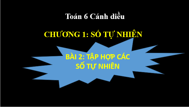 Giáo án điện tử Tập hợp các số tự nhiên | Bài giảng PPT Toán 6 Cánh diều (ảnh 1)