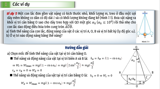 Giáo án điện tử Bài tập về sự chuyển hoá năng lượng trong dao động điều hoà | Bài giảng PPT Vật lí 11 Kết nối tri thức (ảnh 1)