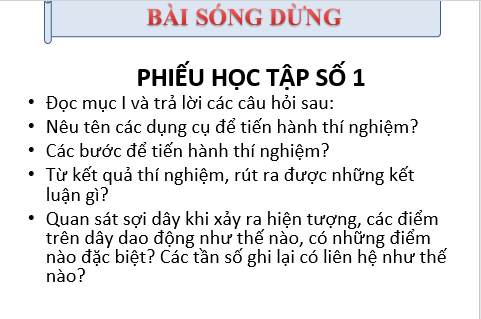 Giáo án điện tử Sóng dừng | Bài giảng PPT Vật lí 11 Kết nối tri thức (ảnh 1)