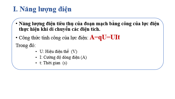 Giáo án điện tử Năng lượng và công suất điện | Bài giảng PPT Vật lí 11 Kết nối tri thức (ảnh 1)