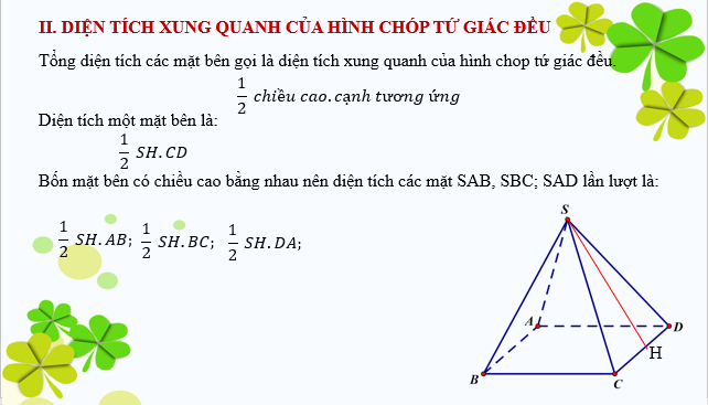 Giáo án điện tử Hình chóp tứ giác đều | Bài giảng PPT Toán 8 Cánh diều (ảnh 1)