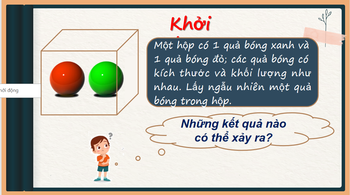 Giáo án điện tử Mô hình xác suất trong một số trò chơi và thí nghiệm đơn giản| Bài giảng PPT Toán 6 (ảnh 1)