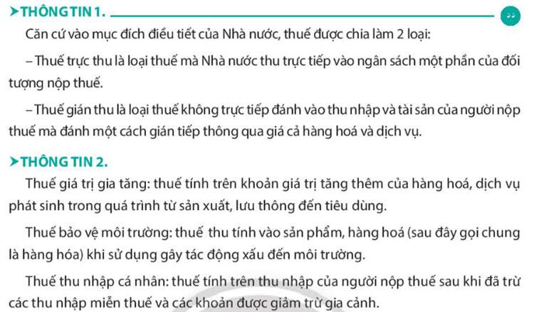 Kinh tế 10 Bài 7: Thuế và thực hiện pháp luật về thuế | Chân trời sáng tạo (ảnh 6)