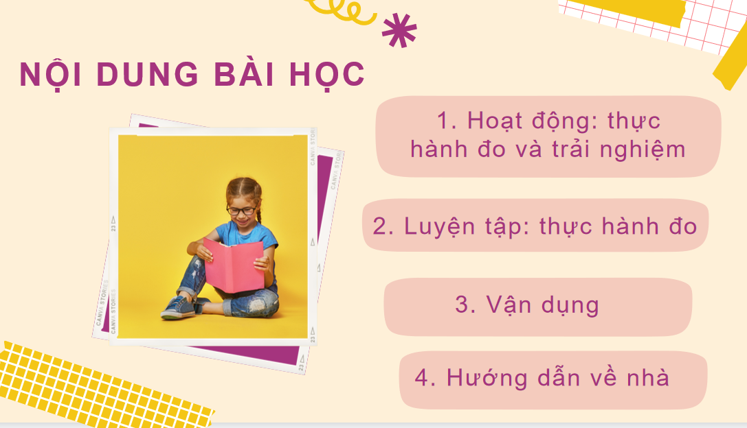 Giáo án điện tử Thực hành và trải nghiệm đo độ dài| Bài giảng PPT Toán lớp 2 Kết nối tri thức (ảnh 1)