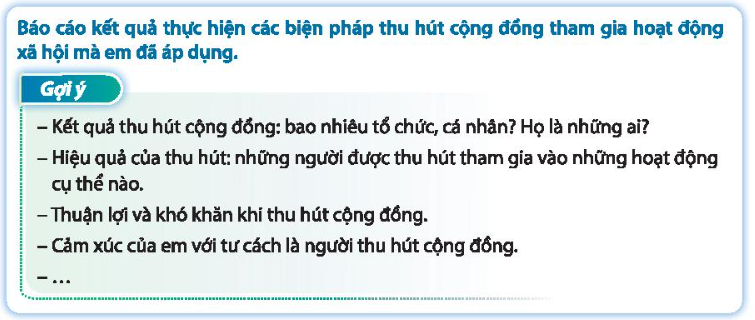 HĐTN 10 Chủ đề 6: Vận động cộng đồng cùng tham gia các hoạt động xã hội - Chân trời sáng tạo (ảnh 1)