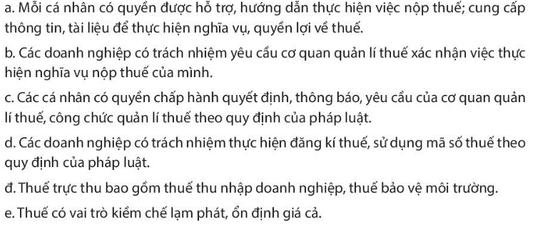 Kinh tế 10 Bài 7: Thuế và thực hiện pháp luật về thuế | Chân trời sáng tạo (ảnh 9)