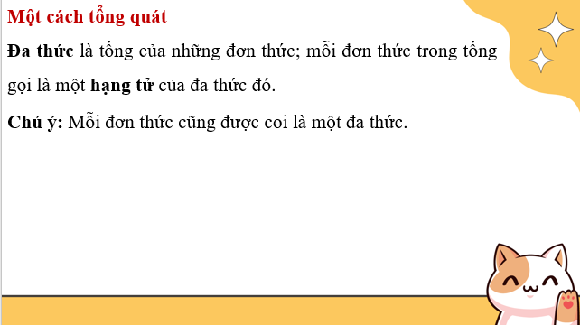 Giáo án điện tử Đa thức | Bài giảng PPT Toán 8 Kết nối tri thức (ảnh 1)