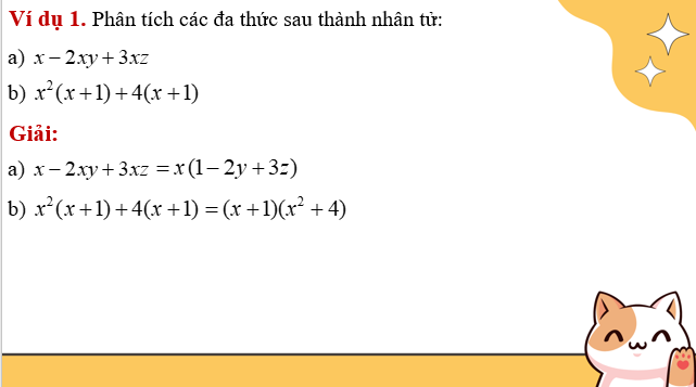 Giáo án điện tử Phân tích đa thức thành nhân tử | Bài giảng PPT Toán 8 Kết nối tri thức (ảnh 1)