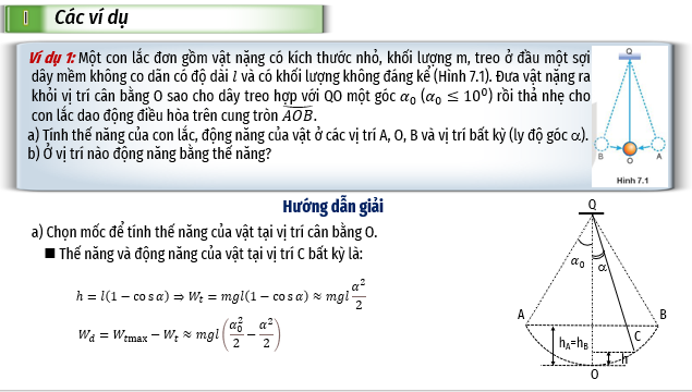 Giáo án điện tử Bài tập về sự chuyển hoá năng lượng trong dao động điều hoà | Bài giảng PPT Vật lí 11 Kết nối tri thức (ảnh 1)