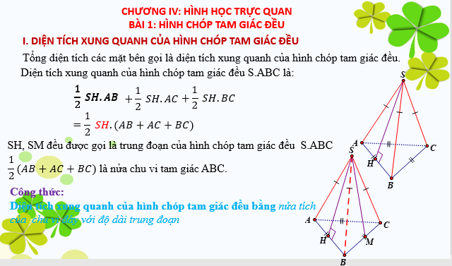 Giáo án điện tử Hình chóp tam giác đều | Bài giảng PPT Toán 8 Cánh diều (ảnh 1)