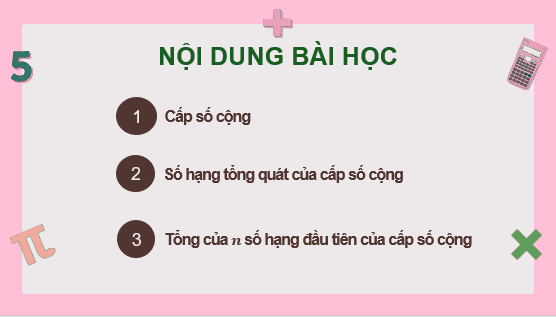 Giáo án điện tử Cấp số cộng | Bài giảng PPT Toán 11 Chân trời sáng tạo (ảnh 1)