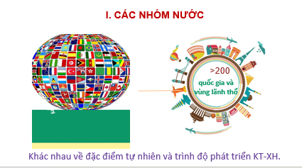 Giáo án điện tử Địa lí 11 Bài 1 (Chân trời sáng tạo): Sự khác biệt về trình độ phát triển kinh tế - xã hội của các nhóm nước| Bài giảng PPT Địa lý 11 (ảnh 1)