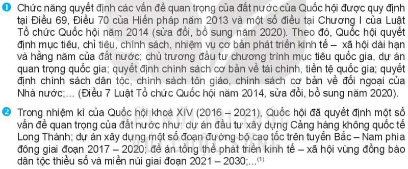 Pháp luật 10 Bài 21: Quốc hội, chủ tịch nước, chính phủ nước Cộng hòa xã hội Chủ nghĩa Việt Nam | Kết nối tri thức (ảnh 2)