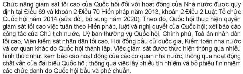 Pháp luật 10 Bài 21: Quốc hội, chủ tịch nước, chính phủ nước Cộng hòa xã hội Chủ nghĩa Việt Nam | Kết nối tri thức (ảnh 3)