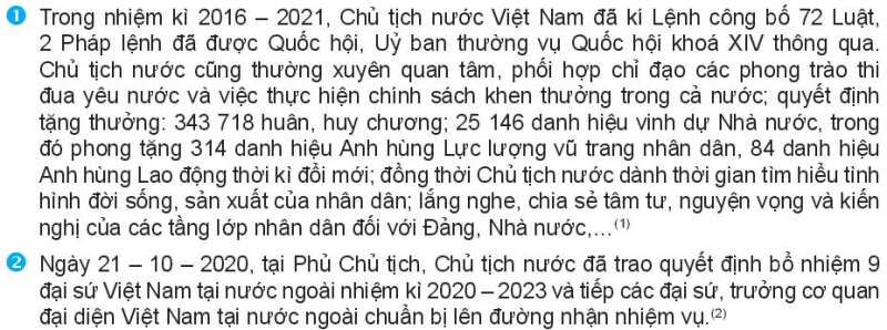 Pháp luật 10 Bài 21: Quốc hội, chủ tịch nước, chính phủ nước Cộng hòa xã hội Chủ nghĩa Việt Nam | Kết nối tri thức (ảnh 6)