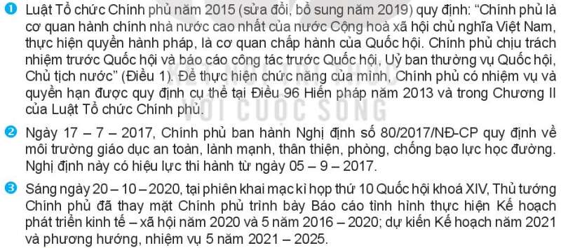 Pháp luật 10 Bài 21: Quốc hội, chủ tịch nước, chính phủ nước Cộng hòa xã hội Chủ nghĩa Việt Nam | Kết nối tri thức (ảnh 8)