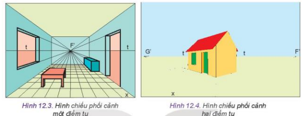 Lý thuyết Công Nghệ 10 Bài 12: Hình chiếu phối cảnh - Kết nối tri thức (ảnh 1)