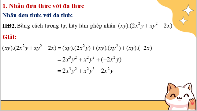 Giáo án điện tử Phép nhân đa thức | Bài giảng PPT Toán 8 Kết nối tri thức (ảnh 1)