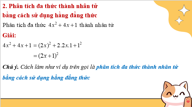 Giáo án điện tử Phân tích đa thức thành nhân tử | Bài giảng PPT Toán 8 Kết nối tri thức (ảnh 1)