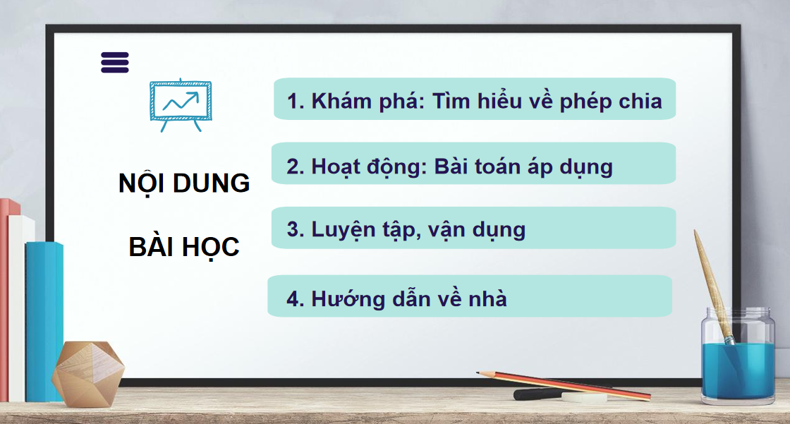 Giáo án điện tử Phép chia| Bài giảng PPT Toán lớp 2 Kết nối tri thức (ảnh 1)