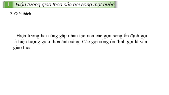 Giáo án điện tử Giao thoa sóng | Bài giảng PPT Vật lí 11 Kết nối tri thức (ảnh 1)