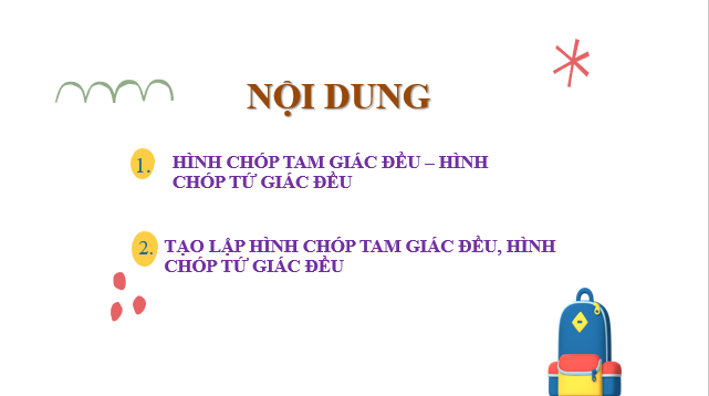 Giáo án điện tử Hình chóp tam giác đều – Hình chóp tứ giác đều | Bài giảng PPT Toán 8 Chân trời sáng tạo (ảnh 1)