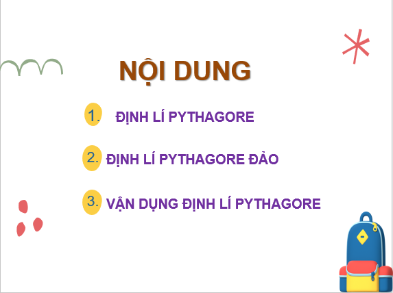 Giáo án điện tử Định lí Pythagore | Bài giảng PPT Toán 8 Chân trời sáng tạo (ảnh 1)